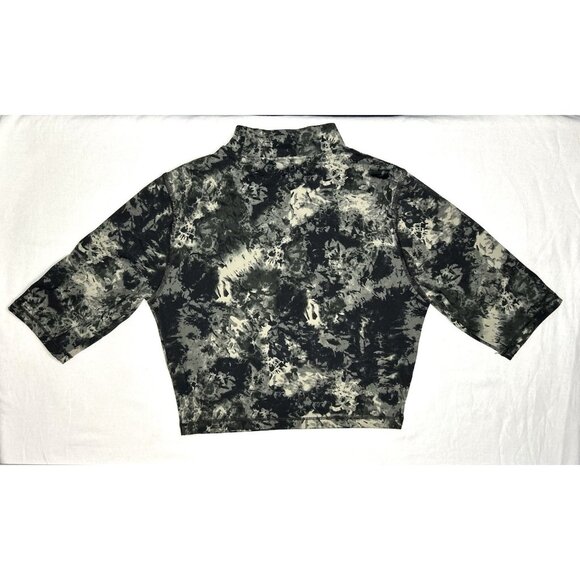 UNDER ARMOUR Cropped Top Women's Size S Meridian Print Running Shirt Gym Workout - Picture 2 of 11